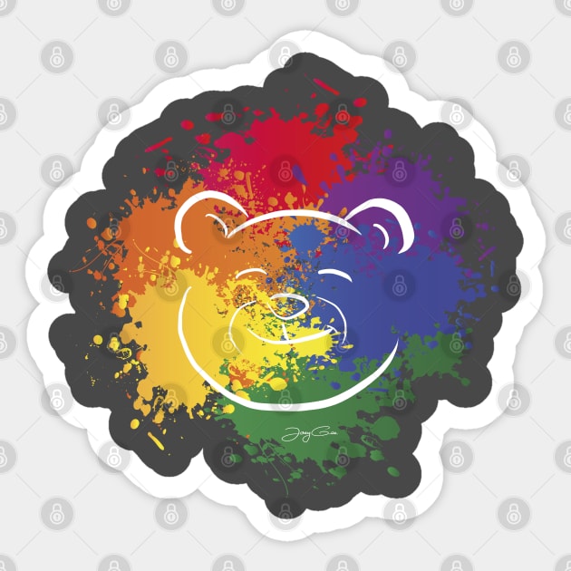 Pride Colors Bear 2016 Sticker by JayGeeArt